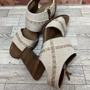 Custom Embellished Tan Canvas Heels